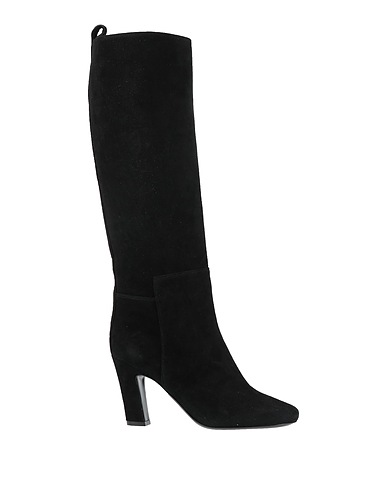 ERIKA CAVALLINI Boots Black Leather, Textile fibres