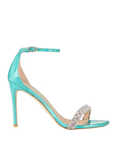 STUART WEITZMAN Sandali Turchese Cuoio rigenerato, Fibre tessili