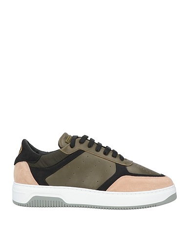 POLLINI Sneakers Military green Leather