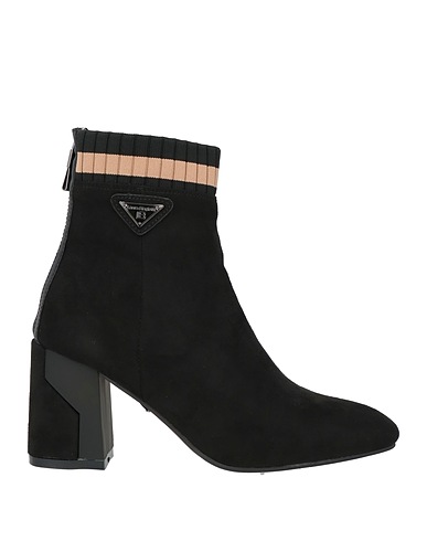 LAURA BIAGIOTTI Ankle boot Black Textile fibres