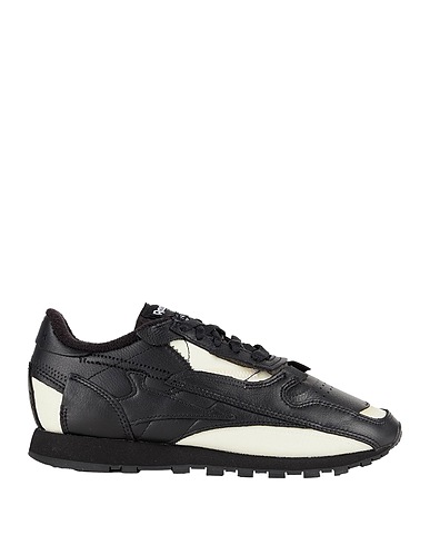 MAISON MARGIELA x REEBOK Sneakers Black Soft Leather, Textile fibers