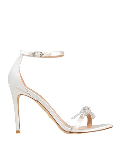 STUART WEITZMAN Sandals Ivory Textile fibers