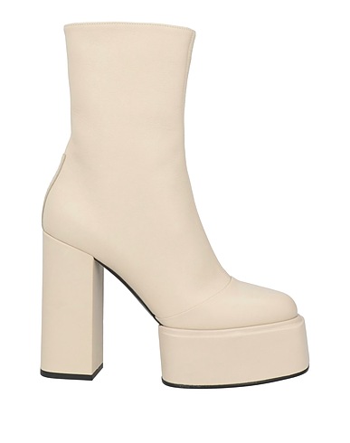 3JUIN Ankle boot Cream Soft Leather