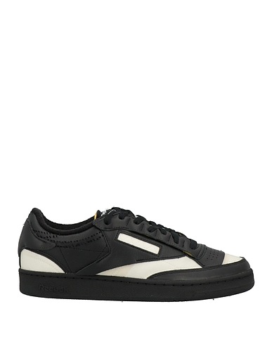 MAISON MARGIELA x REEBOK Sneakers Black Soft Leather, Textile fibres