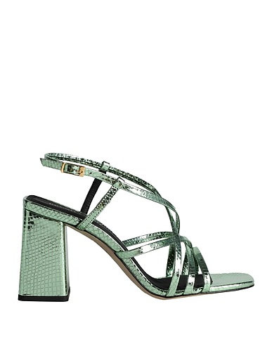 BRUNO PREMI Sandals Green 100% Goat skin