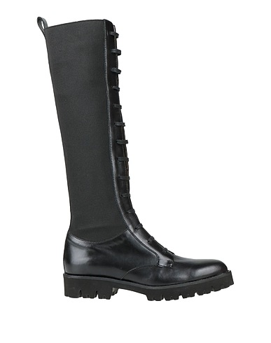 THEORY Boots Black Leather, Textile fibers