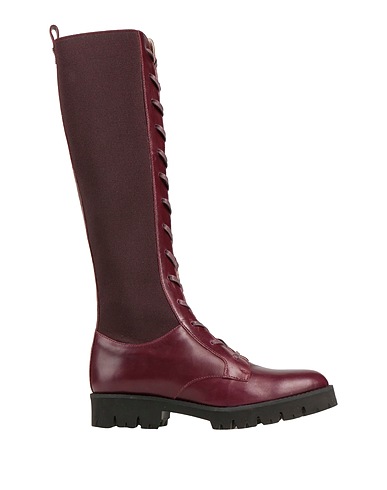 THEORY Boots Plum Leather, Textile fibres