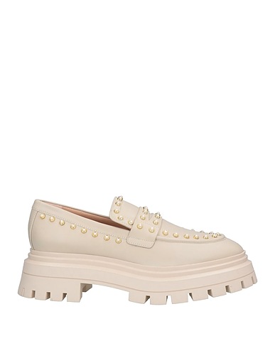STUART WEITZMAN 모카신 아이보리 송아지 가죽