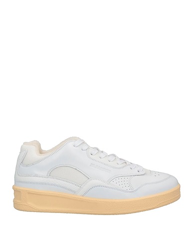 JIL SANDER Sneakers White Soft Leather, Textile fibers