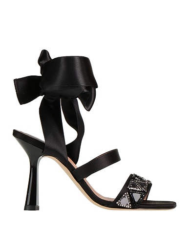 ALBERTA FERRETTI Sandals Black Textile fibers