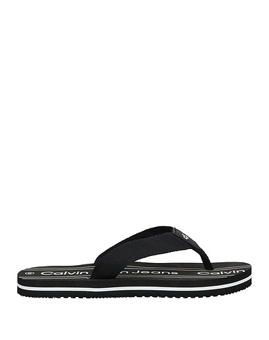 CALVIN KLEIN JEANS Beach sandals  Black Textile fibres