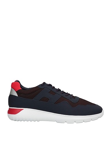 HOGAN Sneakers Midnight blue Soft Leather, Textile fibers