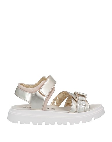 BIKKEMBERGS Sandalen Platin Andere Fasern