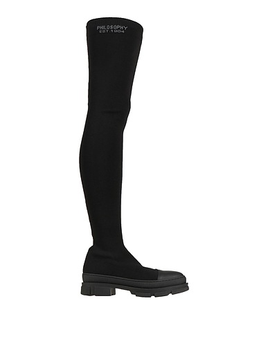 PHILOSOPHY di LORENZO SERAFINI Boots Black Textile fibers, Soft Leather