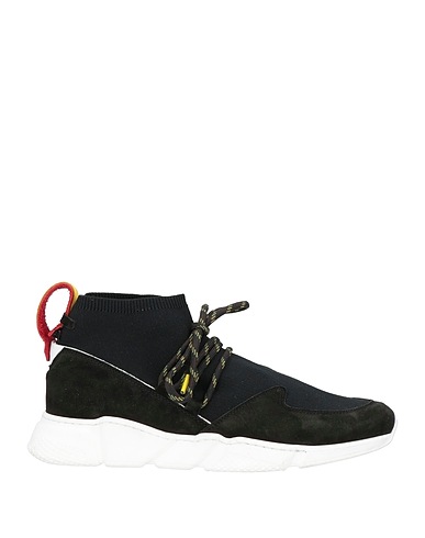 FLORENS Sneakers Black Leather, Textile fibres