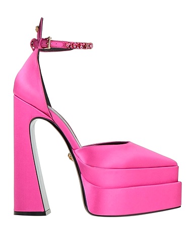 VERSACE Pumps Fuchsia Leder, Gewebefasern