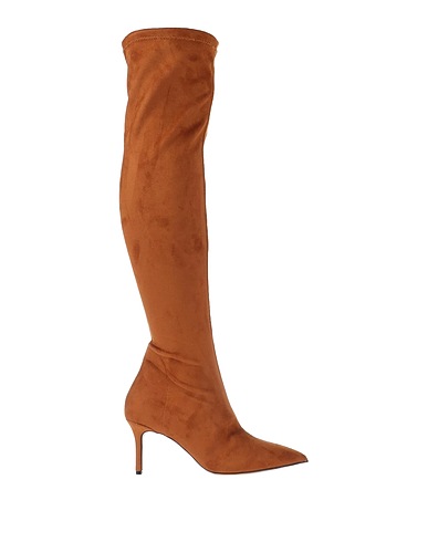 DIVINE FOLLIE Boots Tan Textile fibers