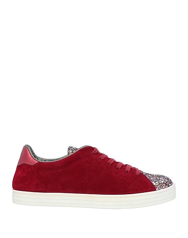 HOGAN Sneakers Bordeaux Leder, Gewebefasern