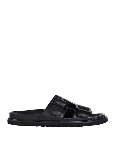 JUTELAUNE Sandals Black Soft Leather