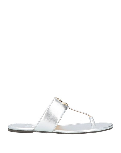 JIMMY CHOO Flip flops Silver Soft Leather