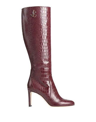 JIMMY CHOO Boots Burgundy Soft Leather