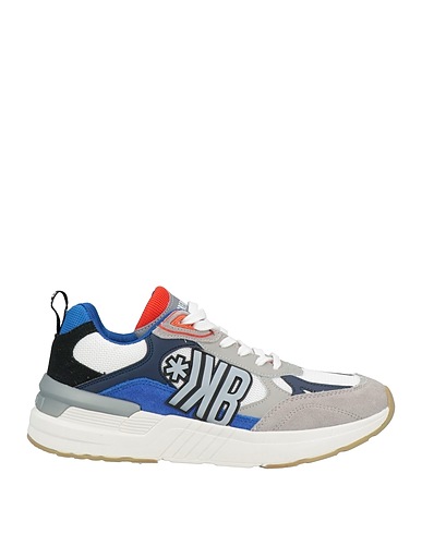 BIKKEMBERGS Sneakers Grey Soft Leather, Textile fibres