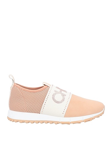 JIMMY CHOO Sneakers Blush Leather, Textile fibres