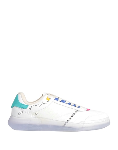 REEBOK Sneakers White Textile fibres, Soft Leather