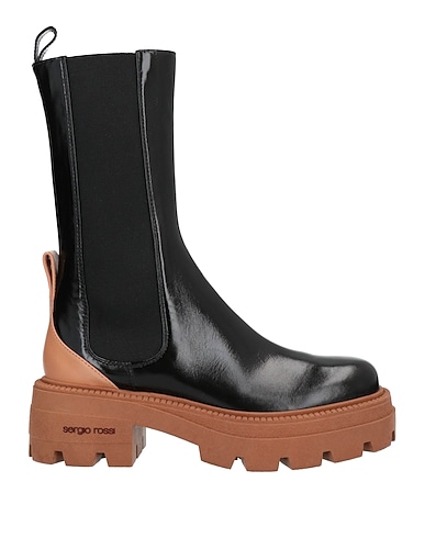 SERGIO ROSSI Ankle boot Black Calfskin, Cowhide
