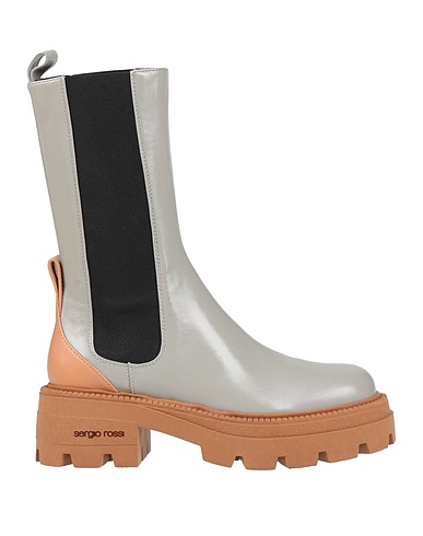 SERGIO ROSSI Ankle boot Light grey Calfskin, Cowhide