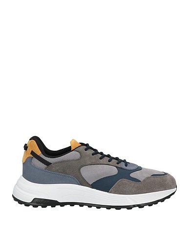 HOGAN Sneakers Lead Leather, Textile fibres