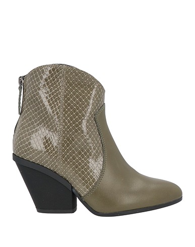 HOGAN Ankle boot Military green Leather