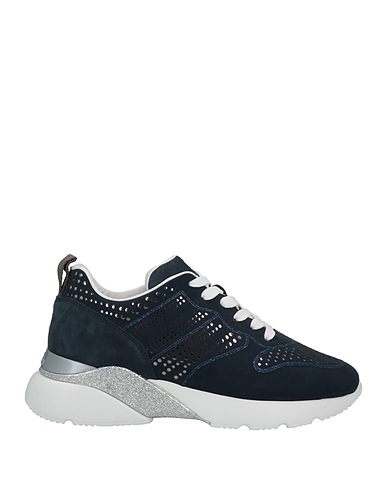 HOGAN Sneakers Midnight blue Soft Leather, Textile fibres