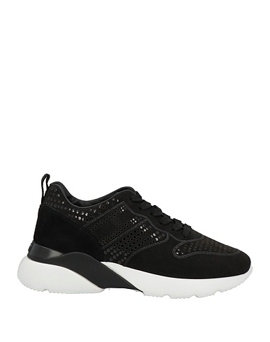 HOGAN Sneakers Black Soft Leather, Textile fibres
