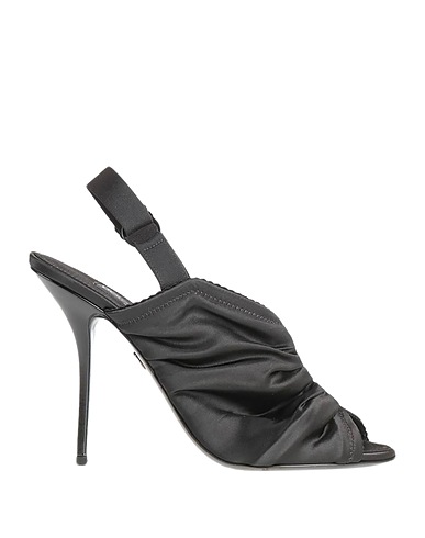DOLCE&GABBANA Sandals Black 82% Polyamide, 18% Elastane, Calfskin