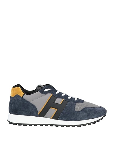 HOGAN Sneakers Slate blue Leather, Textile fibers