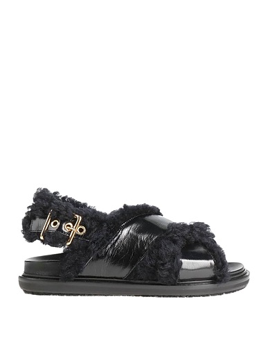 MARNI Sandals Black Sheepskin