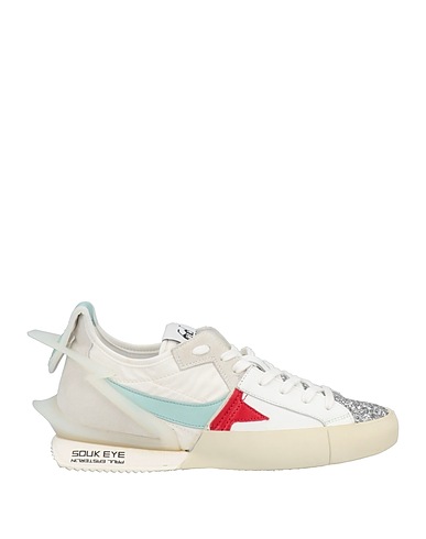 PAUL EASTERLIN SOUK EYE Sneakers White Leather, Textile fibers