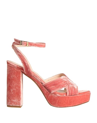 MARIAN Sandals Salmon pink Textile fibers, Soft Leather