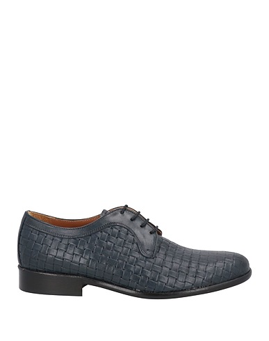 GREY DANIELE ALESSANDRINI Laced shoes BLU NOTTE Soft Leather