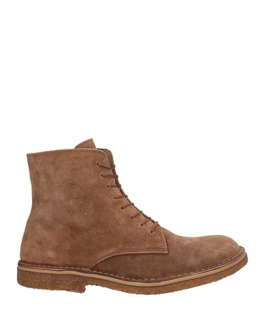 DONDUP Ankle boot Khaki Leather, Textile fibres