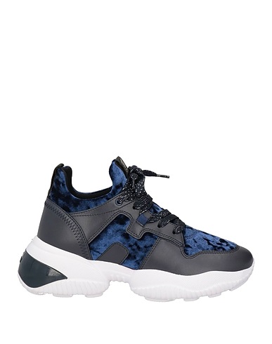 HOGAN Sneakers Midnight blue Leather, Textile fibers
