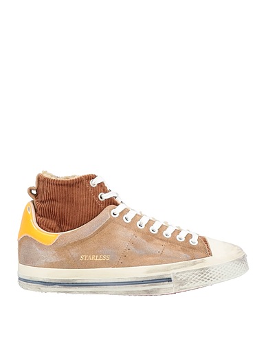 HIDNANDER Sneakers Brown Leather, Textile fibres