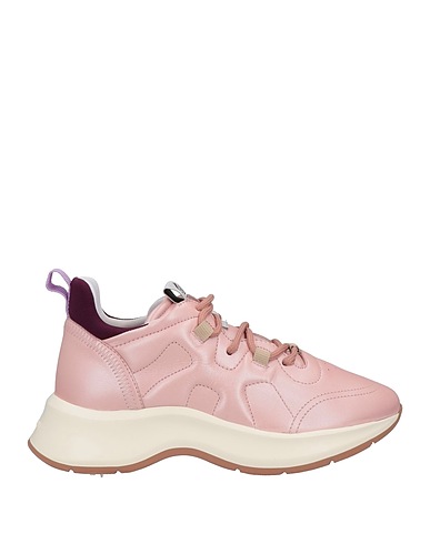 HOGAN Sneakers Pink Soft Leather, Textile fibers
