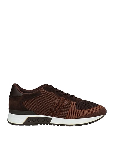 TOD'S Sneakers Testa di moro Fibre tessili, Pelle