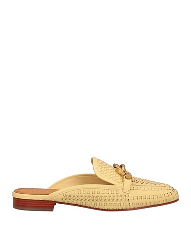TORY BURCH Mules and clogs Pastel yellow Soft Leather