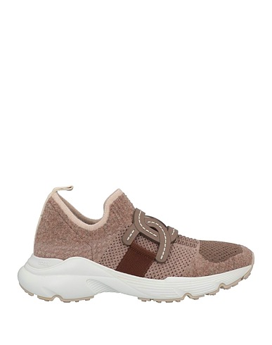 TOD'S Sneakers Taupe Textile fibers, Leather