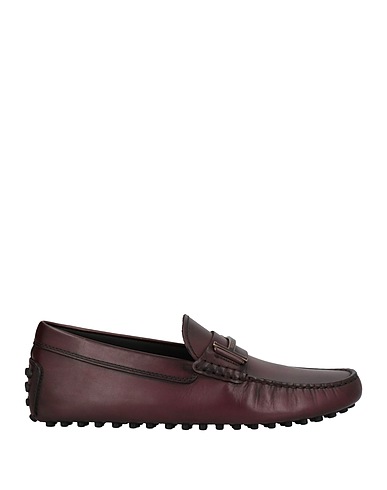 TOD'S Loafers Burgundy Soft Leather