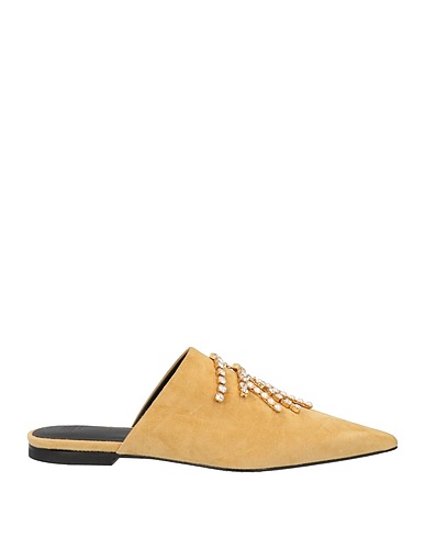 ERIKA CAVALLINI Mules and clogs Beige Leather