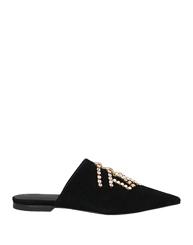 ERIKA CAVALLINI Mules and clogs Black Leather